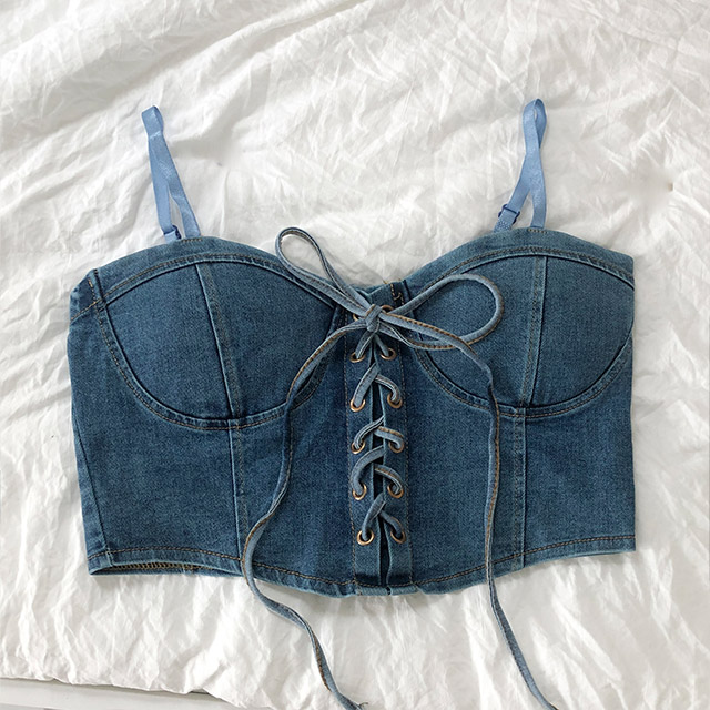 コルセットデニムキャミソールトップ | ファッション通販サイト NUGU