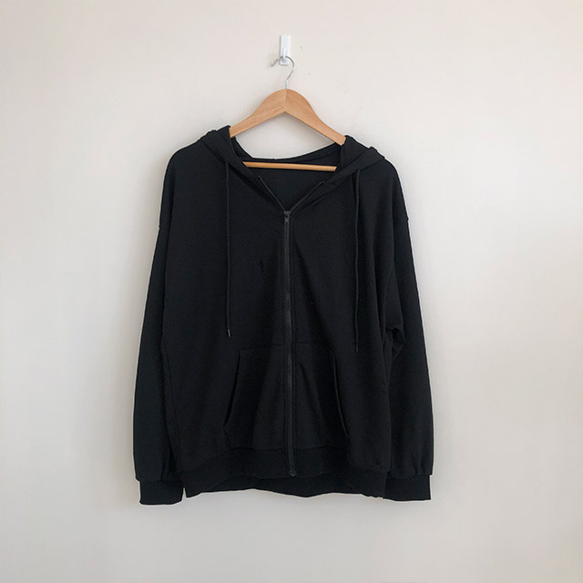 3color]デイリルーズフィットーオーバーサイズパーカー