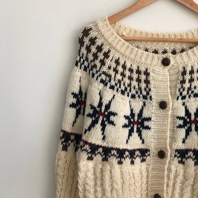 [値下げ][ ] ノルディック柄 ニットカーディガン AMERICAN HOLIC カーディガン ノルディック柄ニットカーディガン
