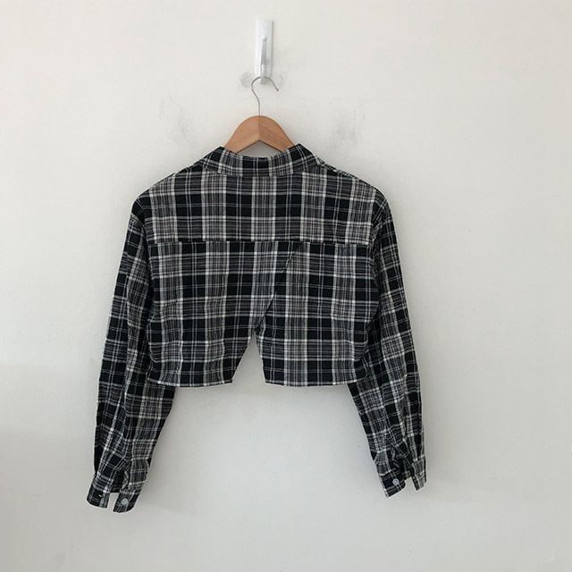 のにはぱ スリットチェッククロップドシャツ | ファッション通販サイト NUGU