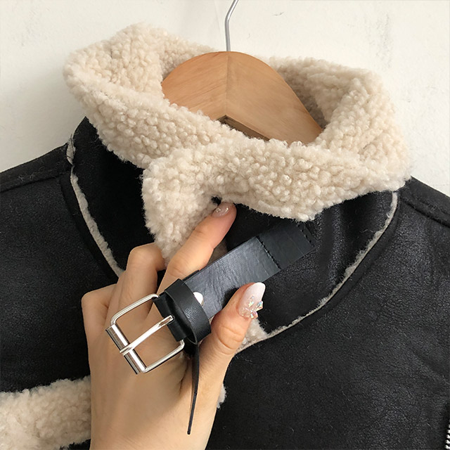 ボアハイネックベルトムートンジャケット | ファッション通販サイト NUGU