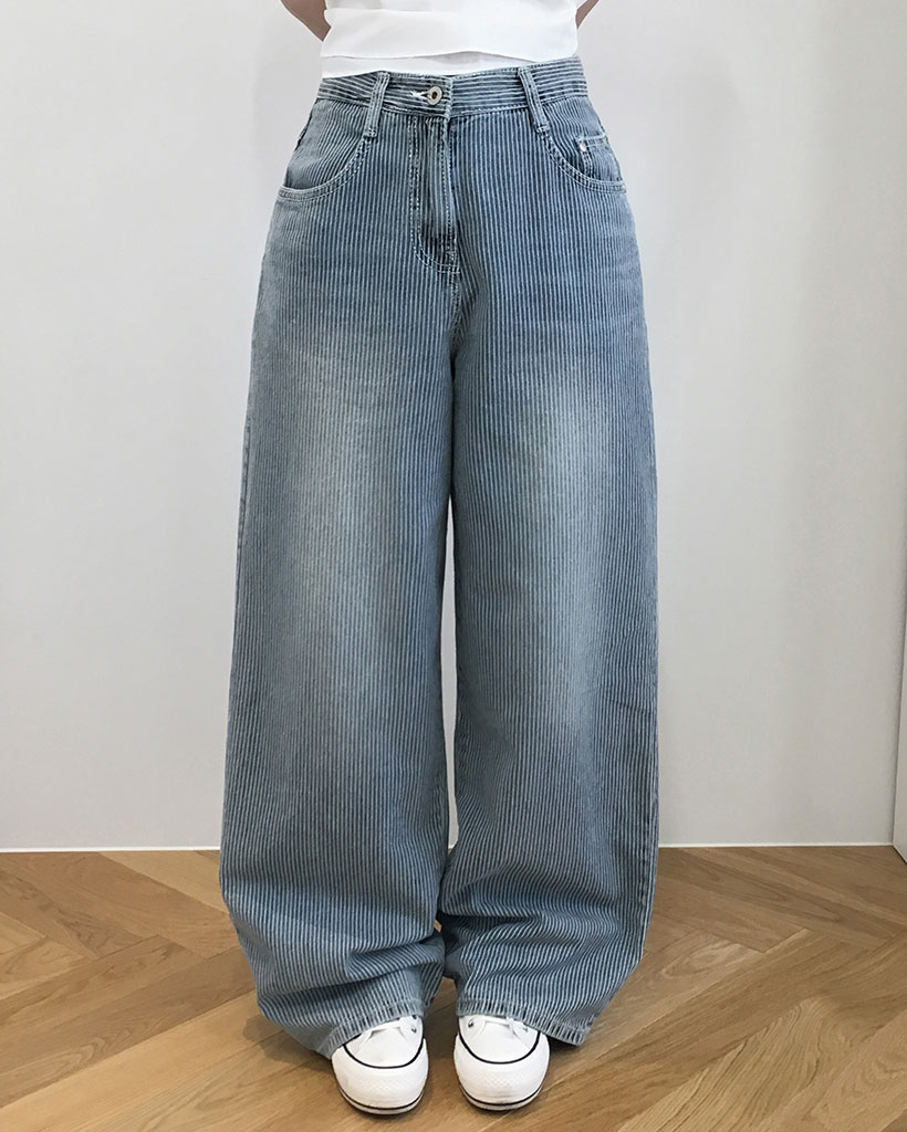 Damage Washed Denim Pants-Blue | ファッション通販サイト NUGU