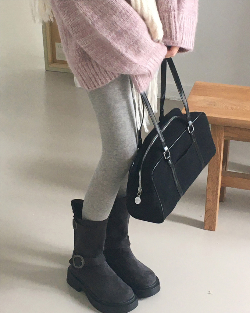 3color) スエードレザートートバッグ/ショルダーバッグ | ファッション