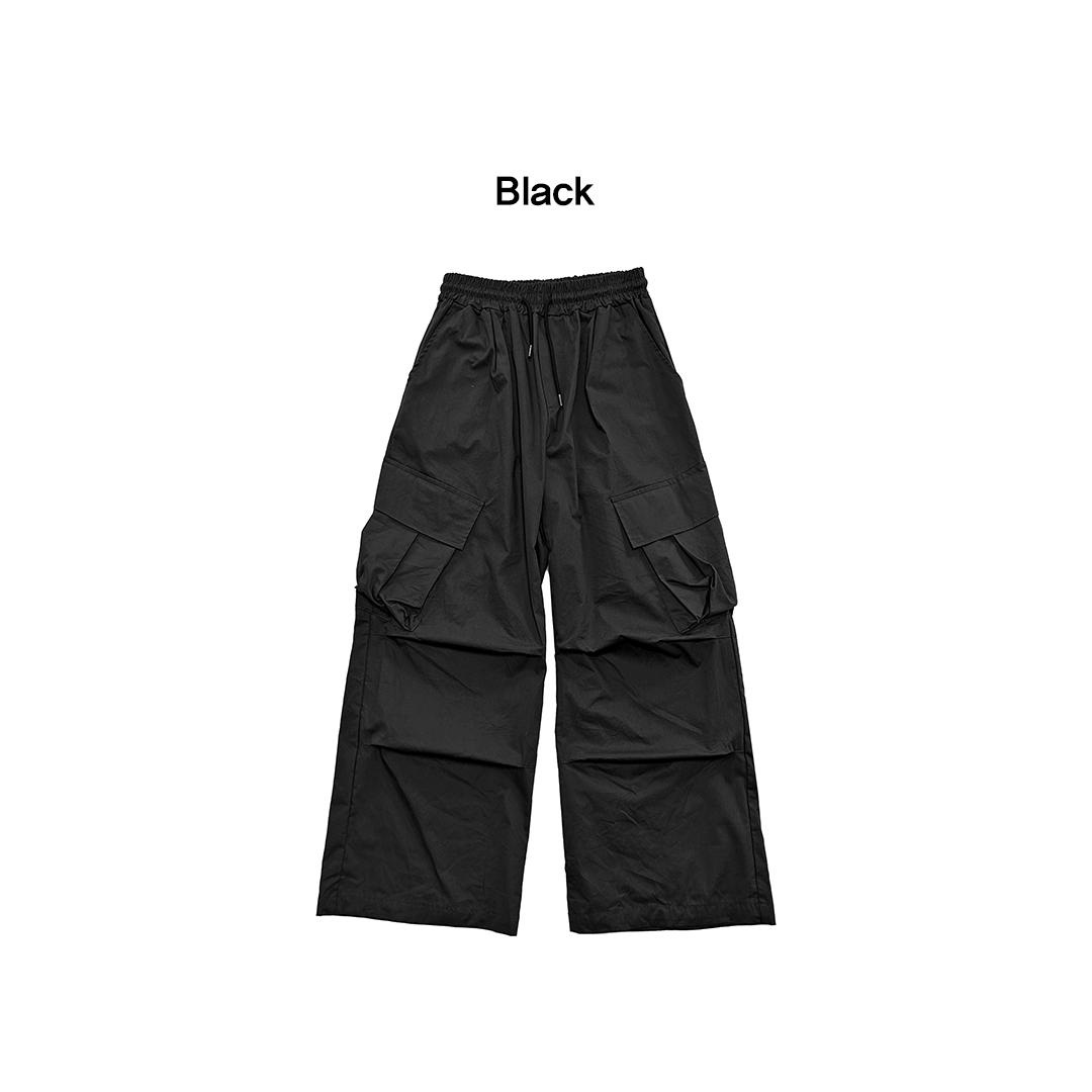 未使用タグ付き♡CLANE アシンメトリーワークパンツ　ワイド　コットン ユニセックス)アシンメトリーカーゴコットンワイドパンツ(4Color