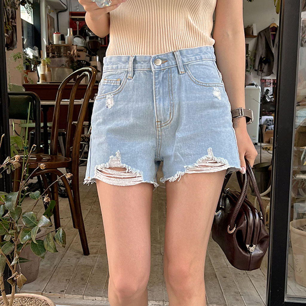 カット入りダメージショートパンツ | ファッション通販サイト NUGU