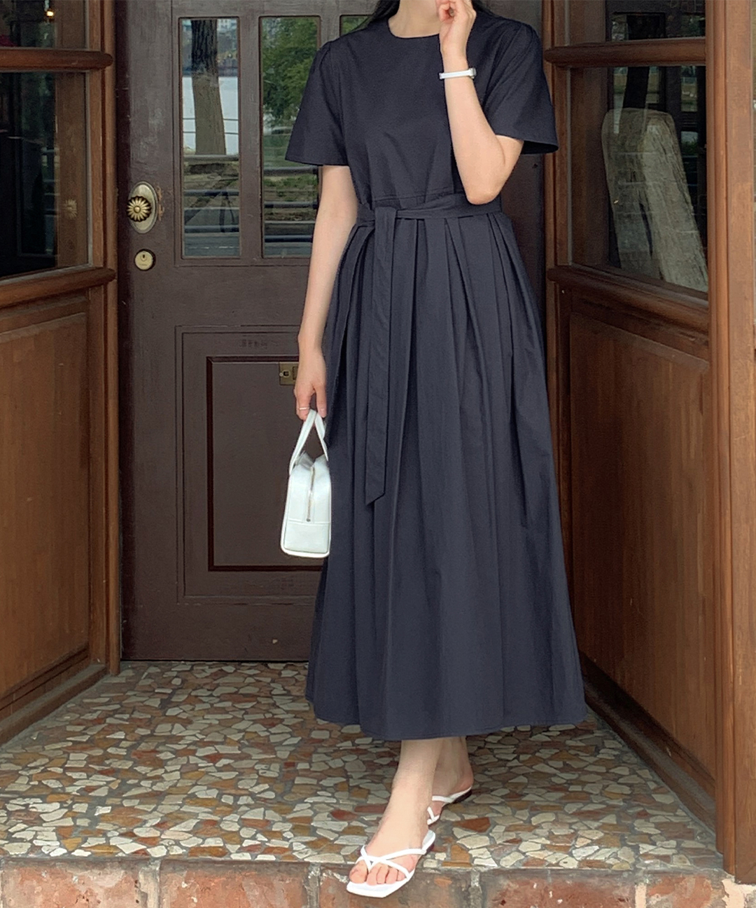 オケージョン】[original/S-M]プリーツストラップロング