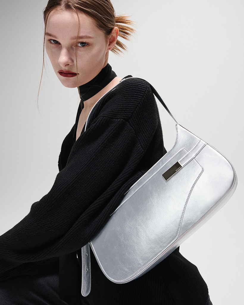 Zippered Shoulder-Bag [SILVER] | ファッション通販サイト NUGU