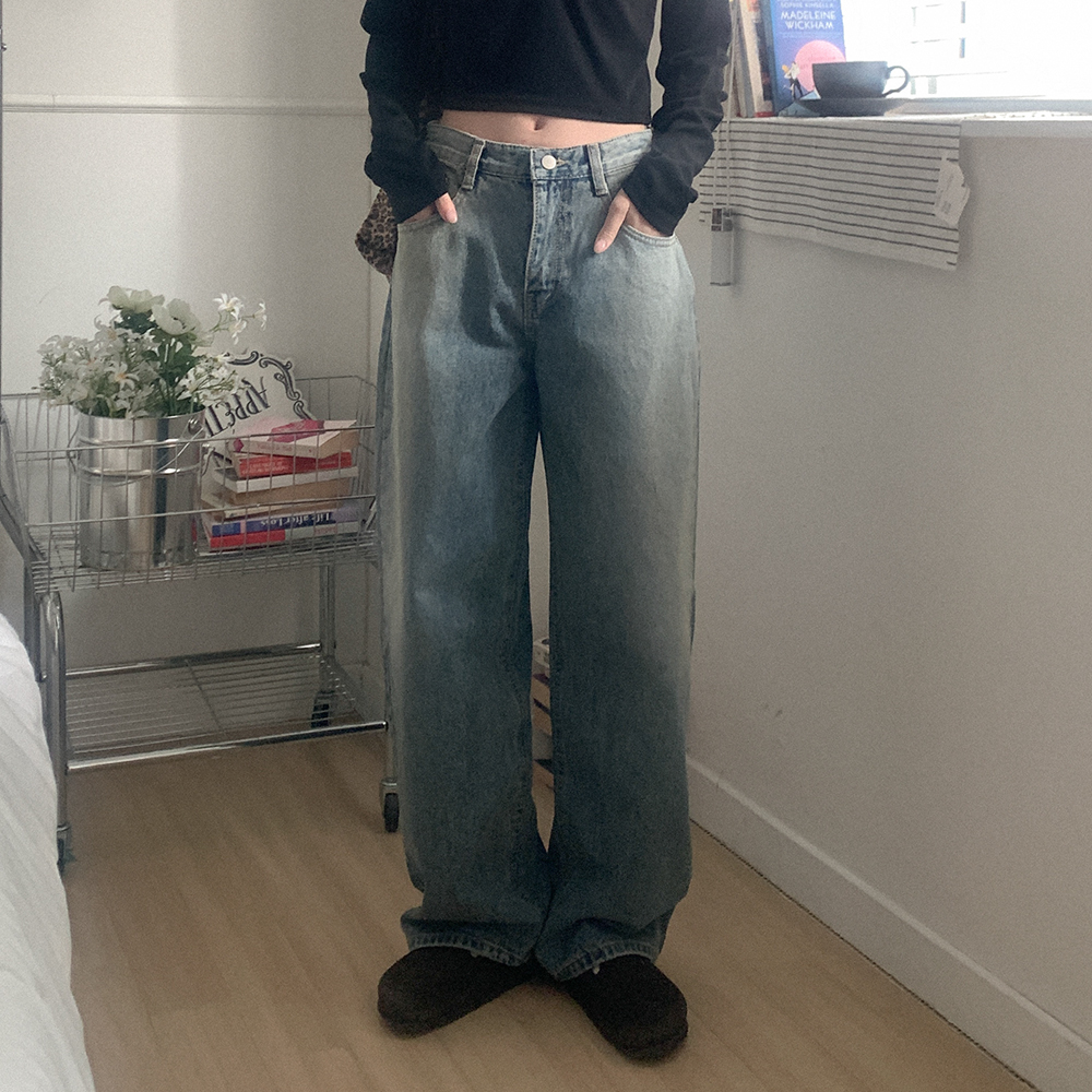 ワイドデニムパンツ