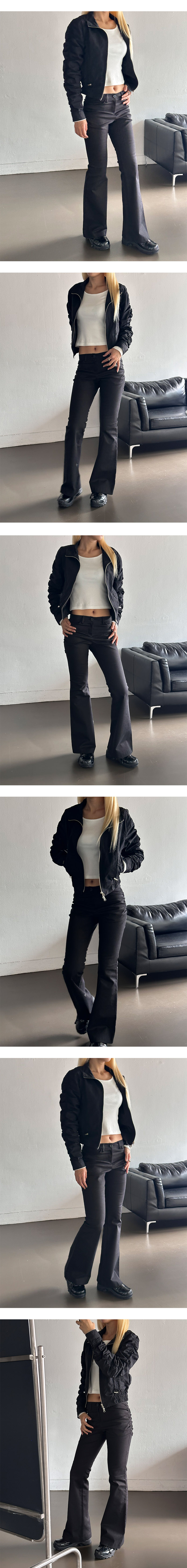 2color] Shirring crop wind breaker | ファッション通販サイト NUGU