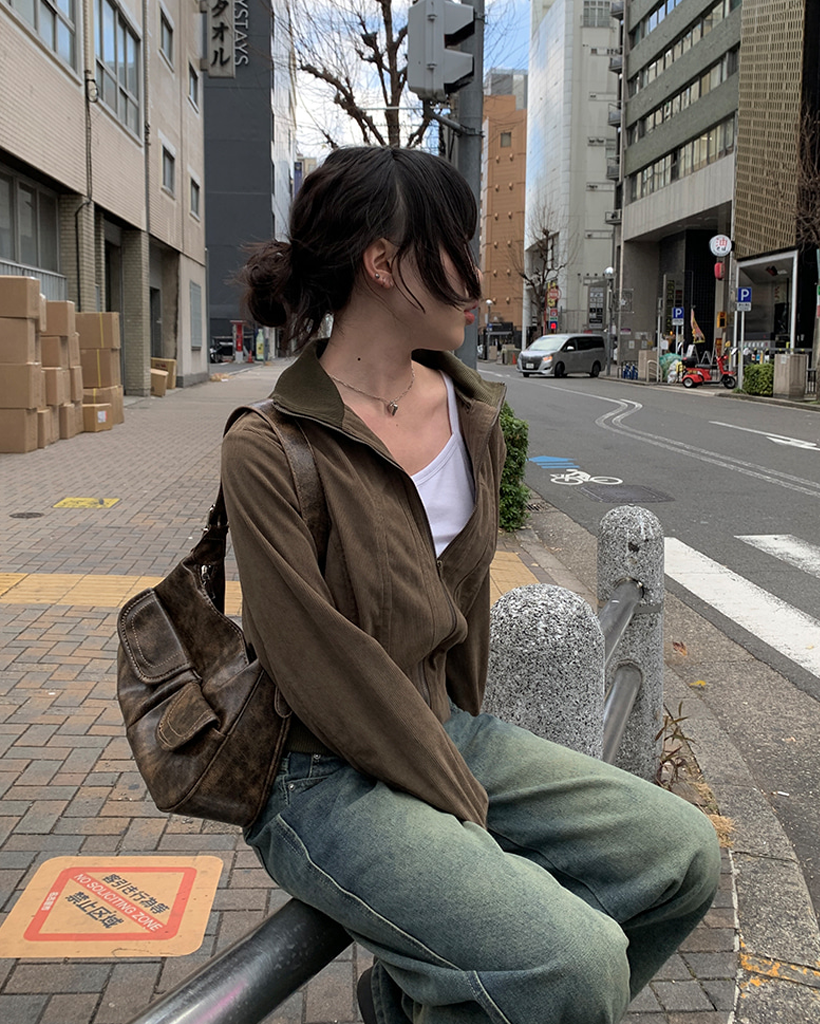 ヴィンテージコーデュロイジップアップジャケット | ファッション通販