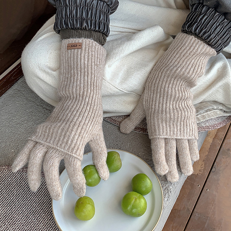 スマホ対応]バイカラーニットグローブ/手袋 | ファッション通販