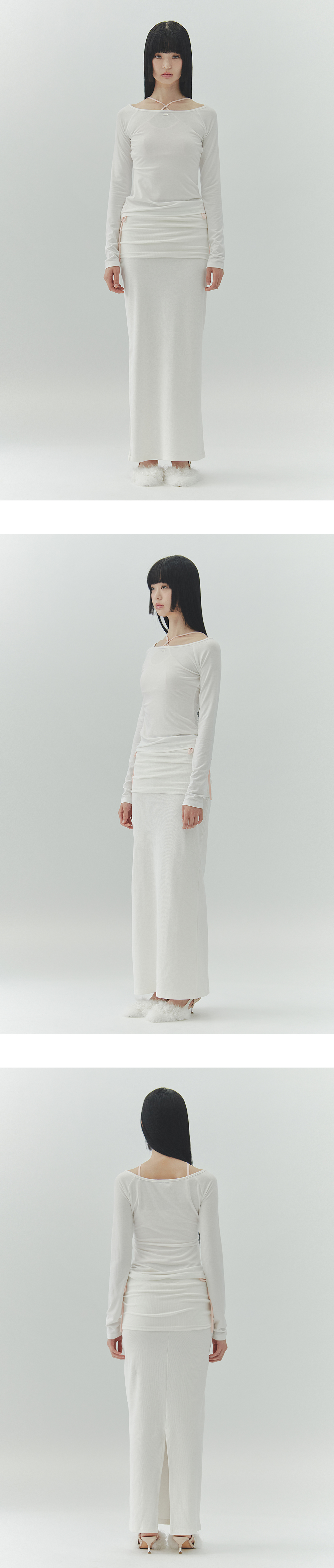 LOWER BOATNECK TOP white | ファッション通販サイト NUGU