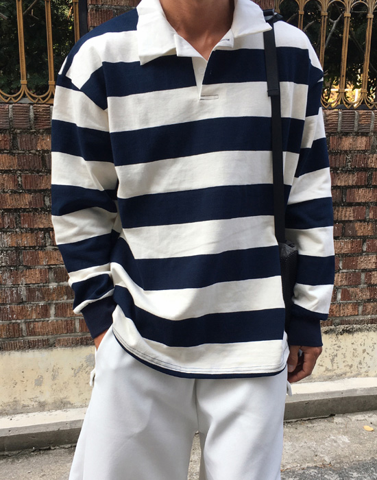 UNISEX)長袖ラガーシャツ | ファッション通販サイト NUGU