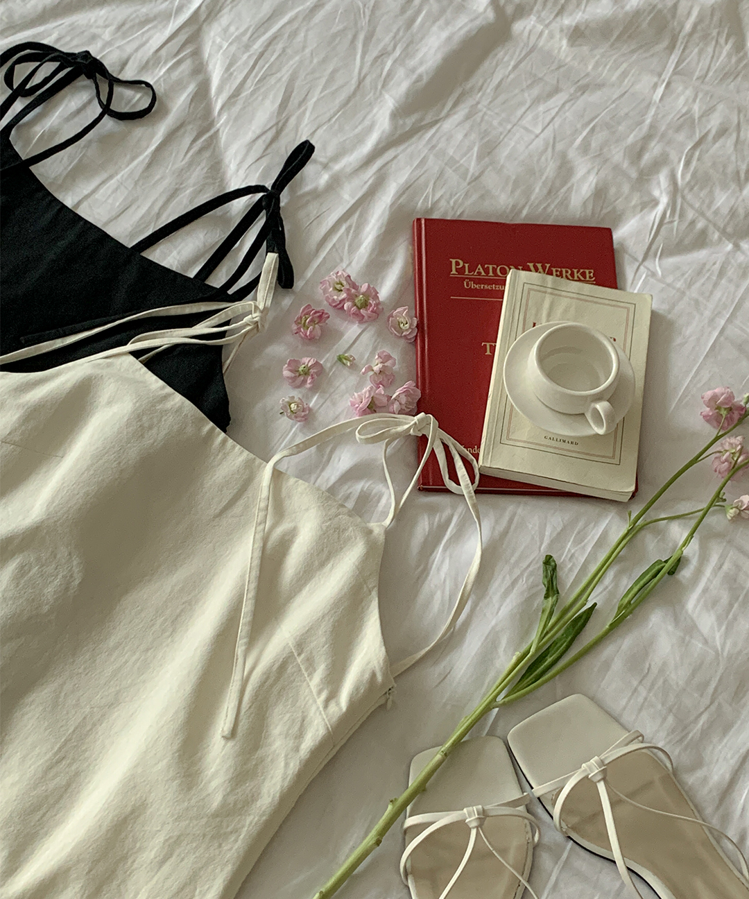 [original/S-L]ロイナリネンリボンキャミワンピース