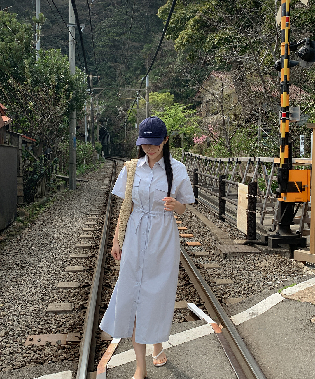 S-XL]デイリーポケットストリングシャツワンピース | ファッション通販