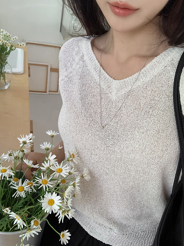 VIRINA グレー 半袖 ニットアップ 27Gコットン クルーネック半袖ニット｜Cruciani（クルチアーニ