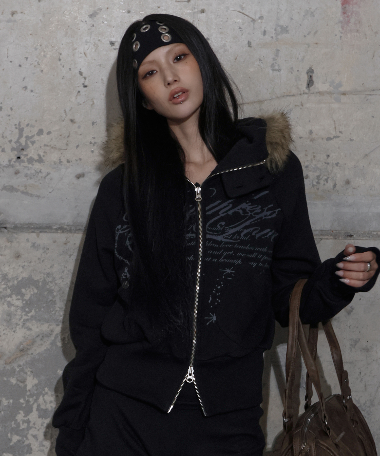 トップス FANCY CLUB/ RUTHLESS FUR HOODED ZIP-UP RUTHLESS FUR HOODED ZIP-UP (BLACK) F25ZA005 | ファッション通販