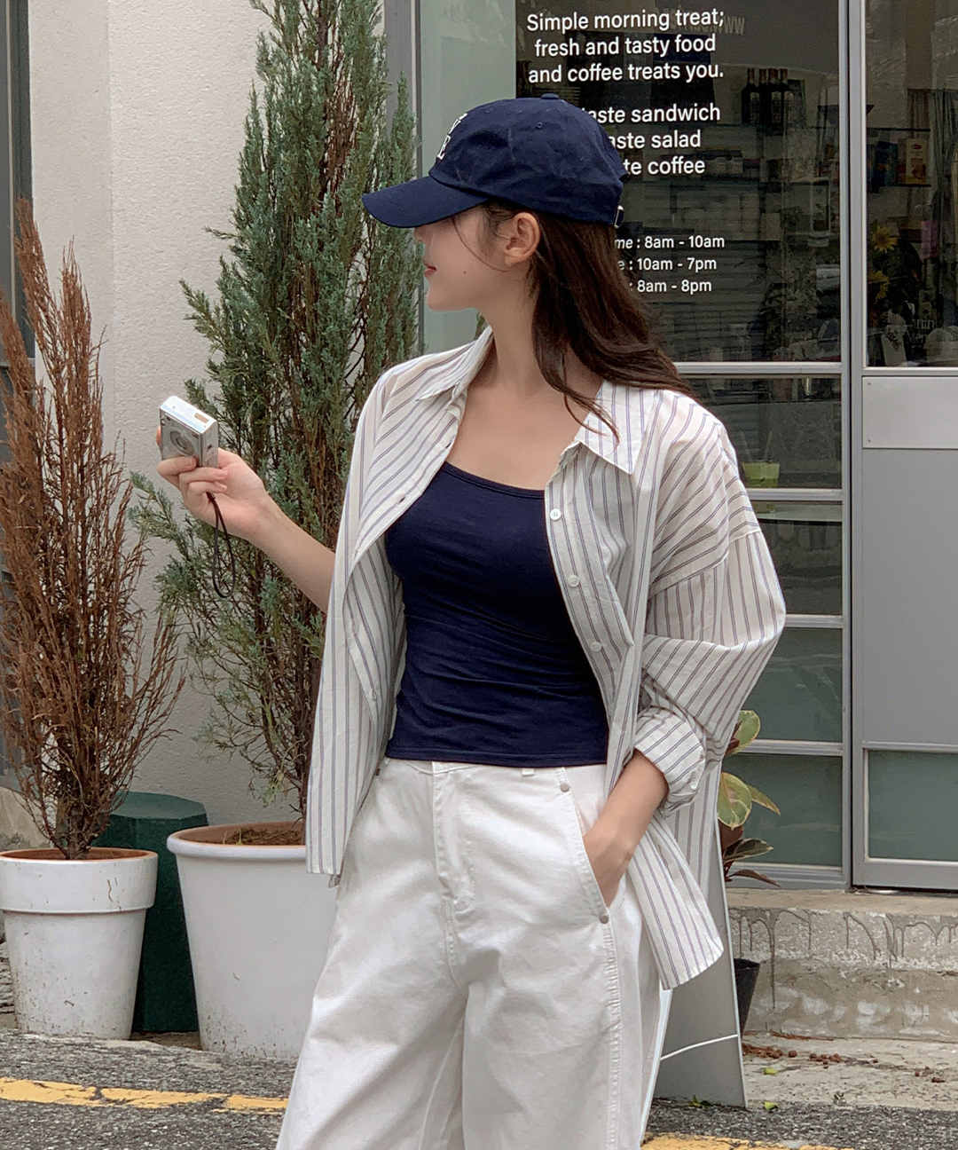 [ORIGINAL/S-XL] ルーズフィットストライプシャツ