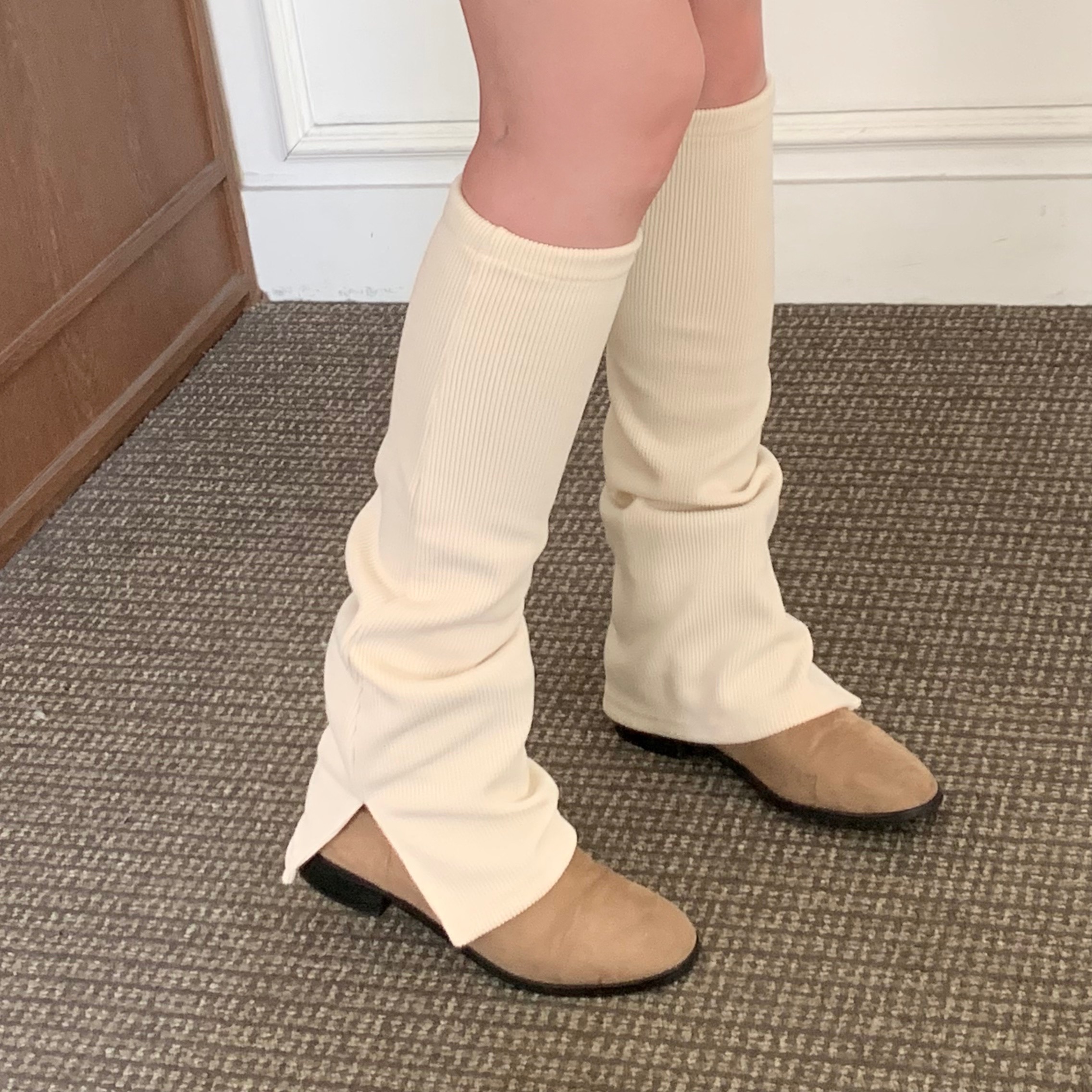 ルーズスリットニットレッグウォーマー