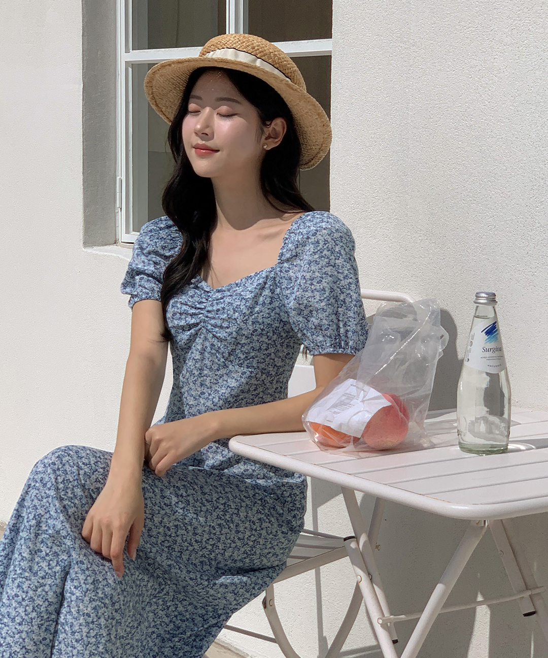 ANTHROPOLOGI パフ スリーブ ワンピース SETUP7 ワンピース 「SETUP7」SPECIALラウンドネック
