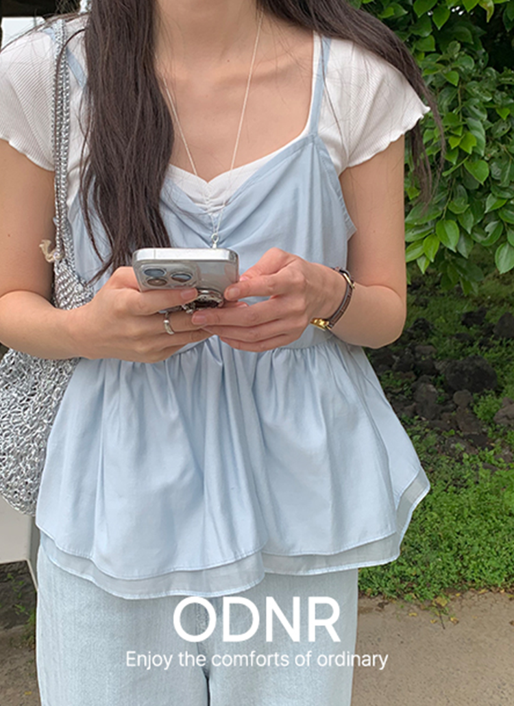 [original]リボンノースリーブブラウス