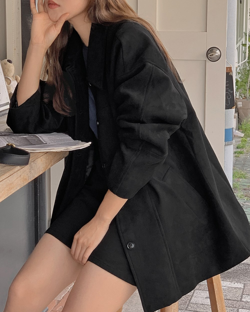 カラーネックスウェードジャケット | ファッション通販サイト NUGU