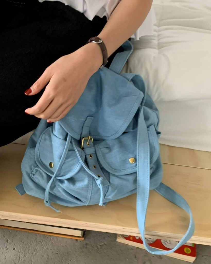 デニムバケットリュック