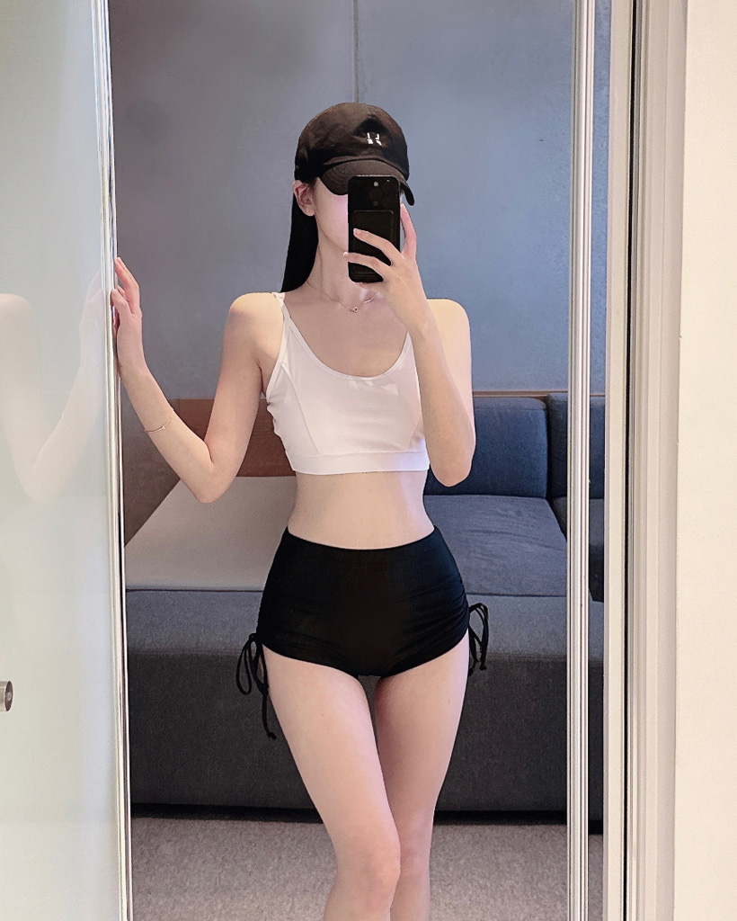 水着・ラッシュガード pui  black swimsuit Amazon.co.jp: 水着 ラッシュガード レディース 5点セット 体型