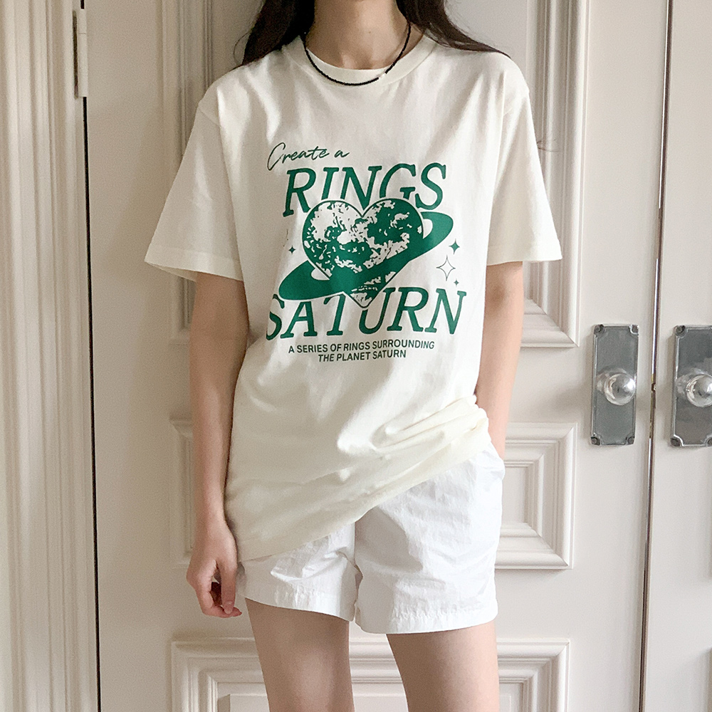 [original]レタリンググラフィック半袖Tシャツ