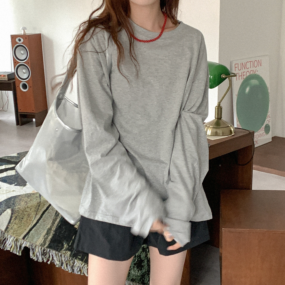 コットンオーバーサイズ長袖Ｔシャツ