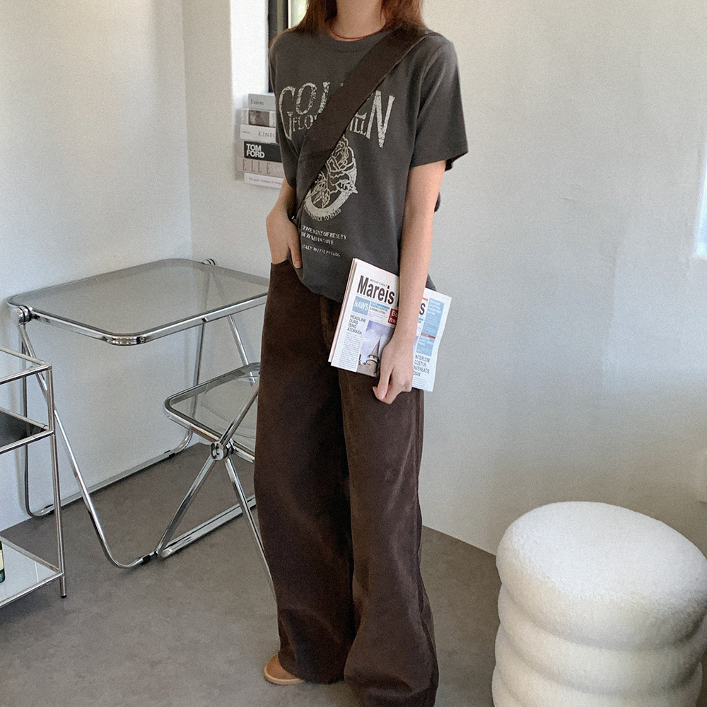 バーガンディ コーデュロイ ワイドパンツ kz26301.jpg