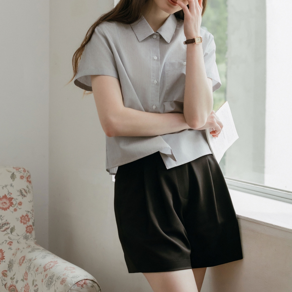 パンツ thehighlights drill tuck half drill' black denim – thehighlights