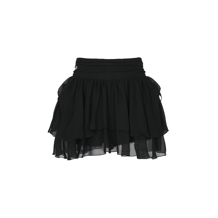 MAGNOLIA FRILL SKIRT black