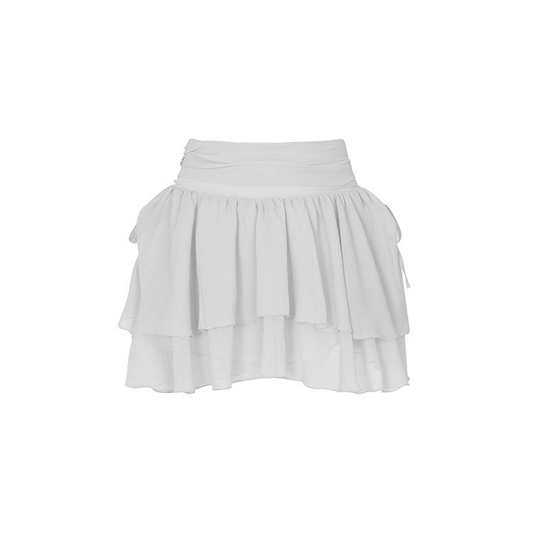 MAGNOLIA FRILL SKIRT white