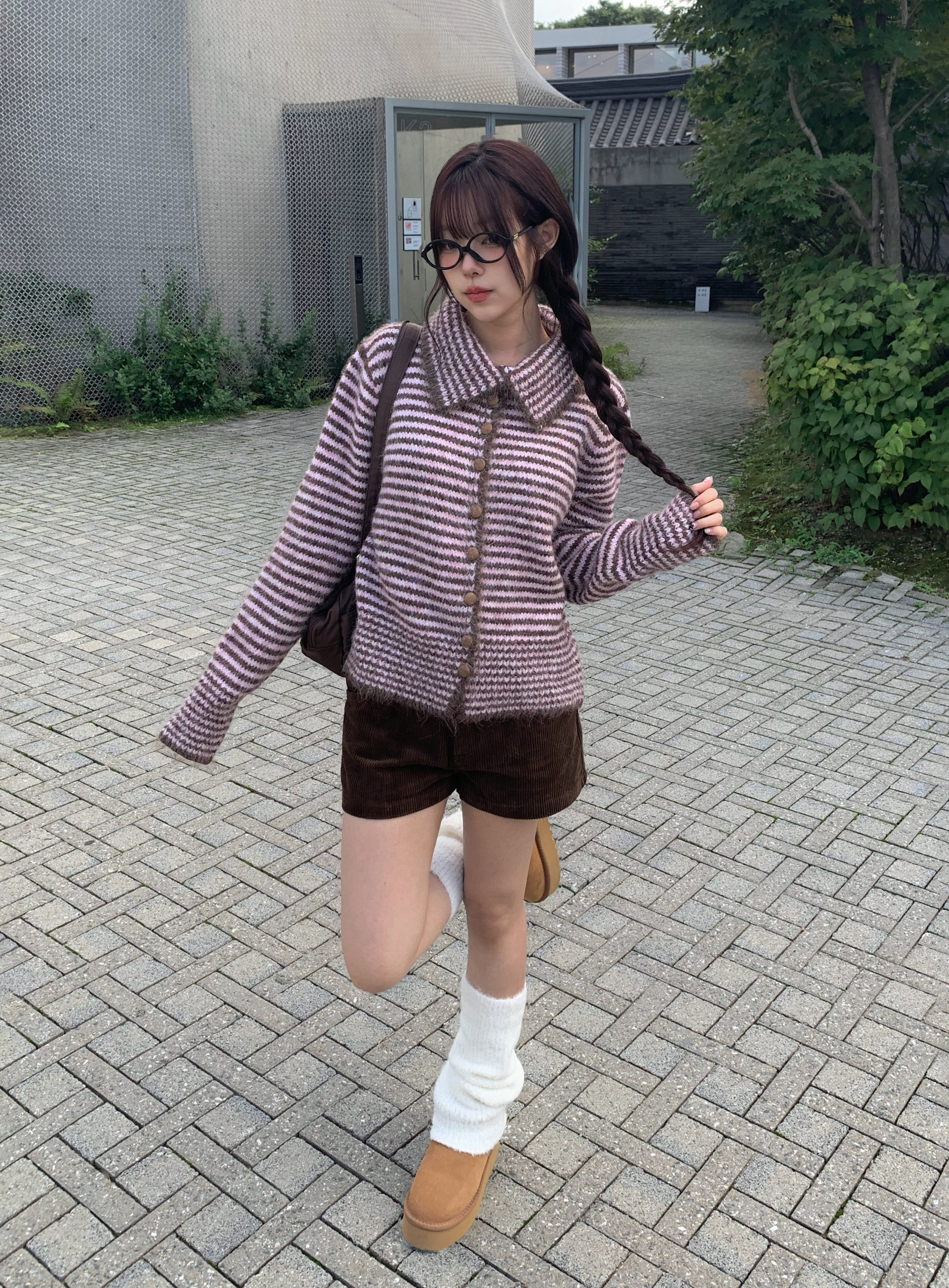 コーデュロイ3分丈ショートパンツ