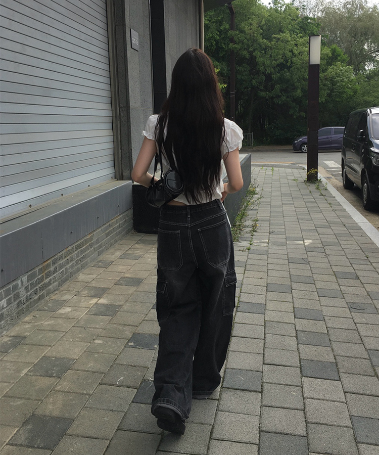 カーゴウォッシングデニムワイドパンツ | ファッション通販