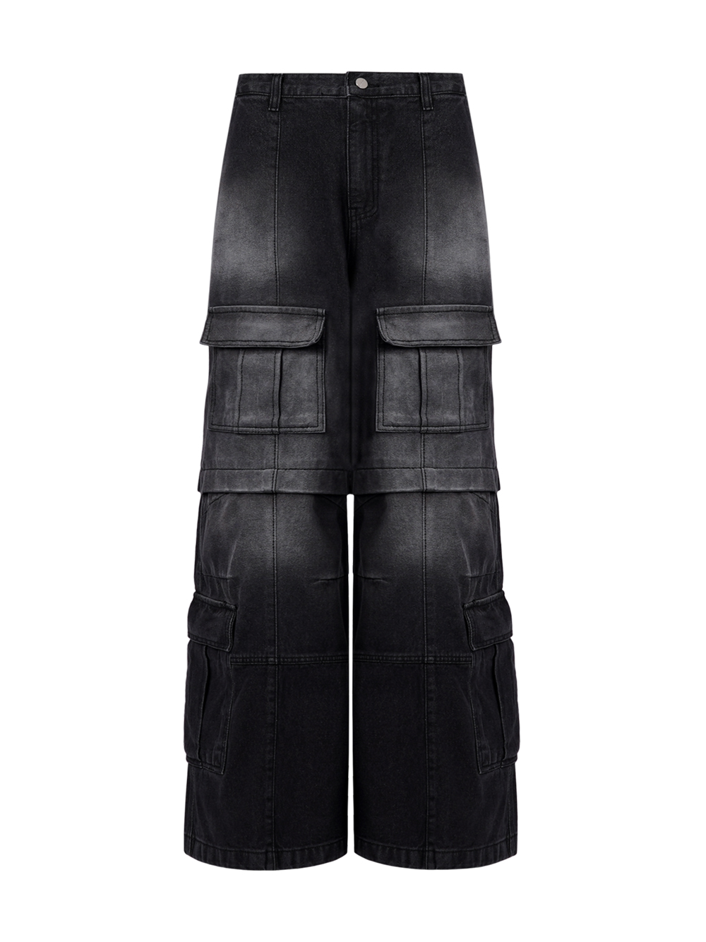 パンツ Gimmick Multi Pocket Flared Cargo Denim Multi Pocket Cargo Flare Denim Pants - Blue | ファッション