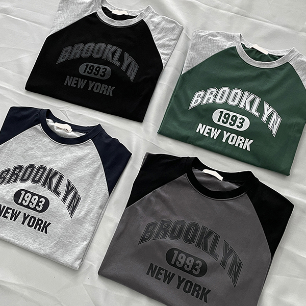 バイカラーラグランオーバーサイズ半袖Tシャツ | ファッション