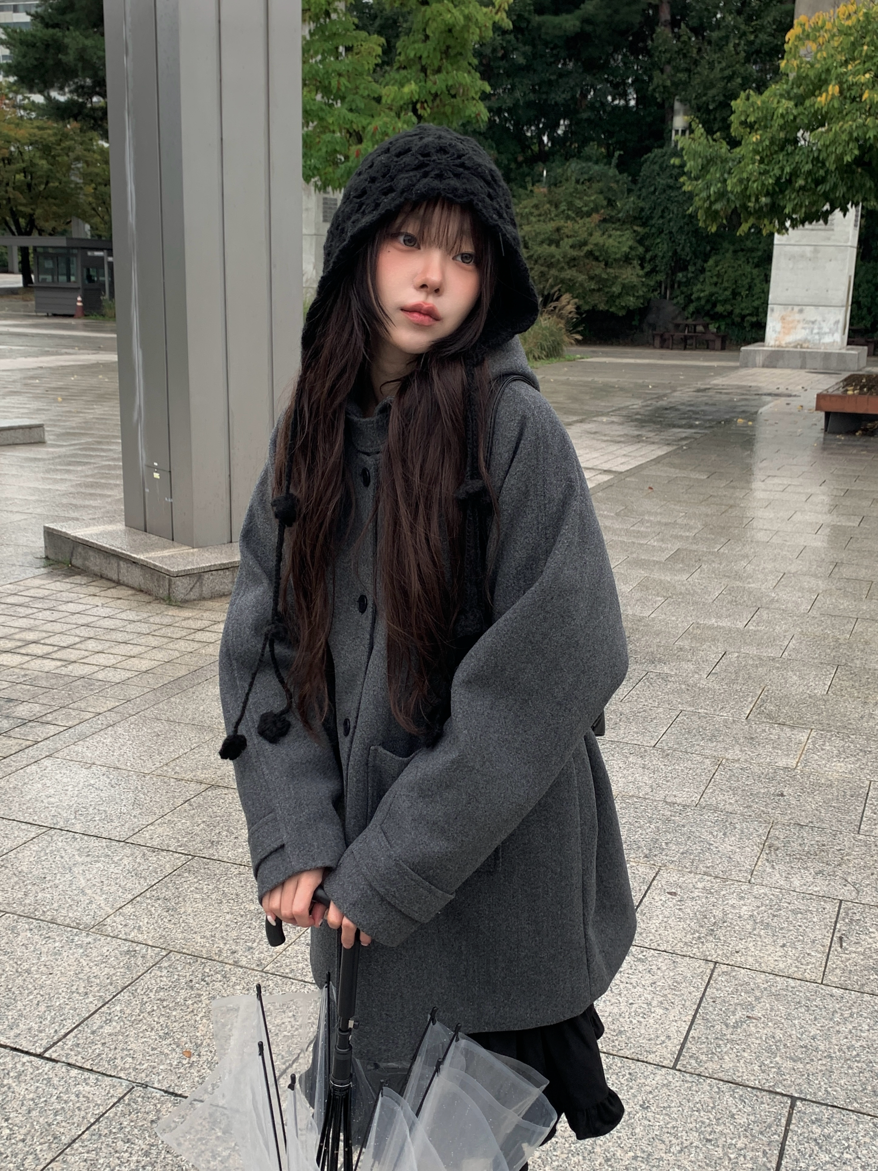 花モチーフクロシェ編みボンネットニット帽 | ファッション通販サイト NUGU