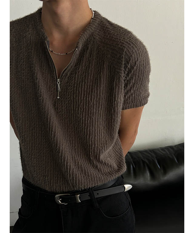 [S/S] Hair line half zip up(3color)