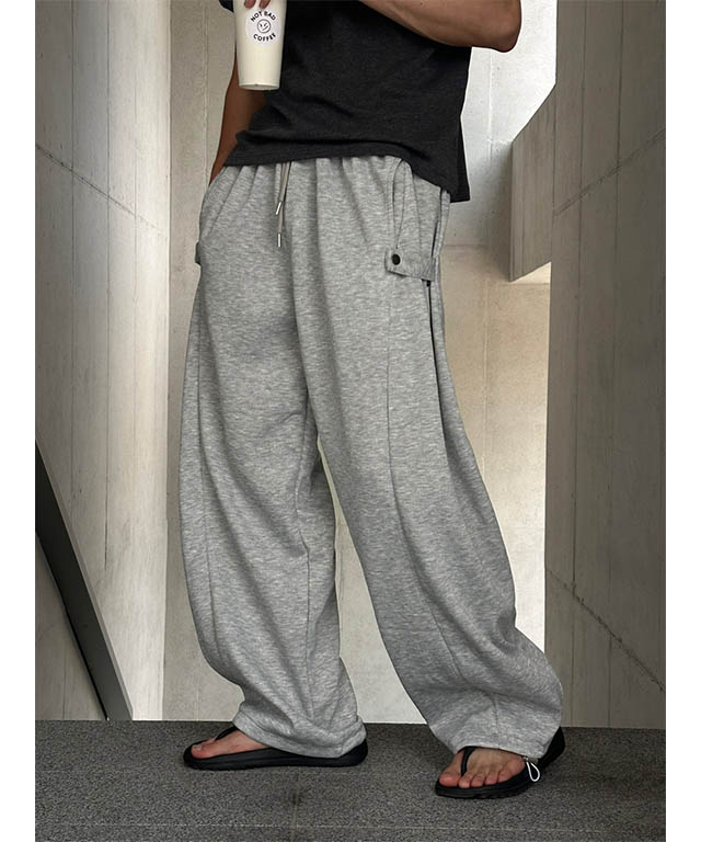 パンツ Swane curve easy sweat pants 3d wide sweat pants – swane