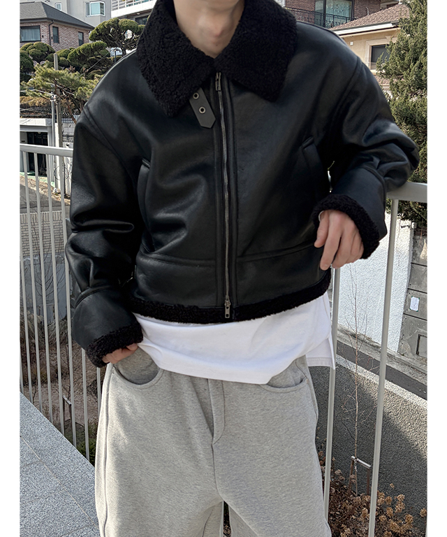 [F/W] Crop gear leather mustang(2color)