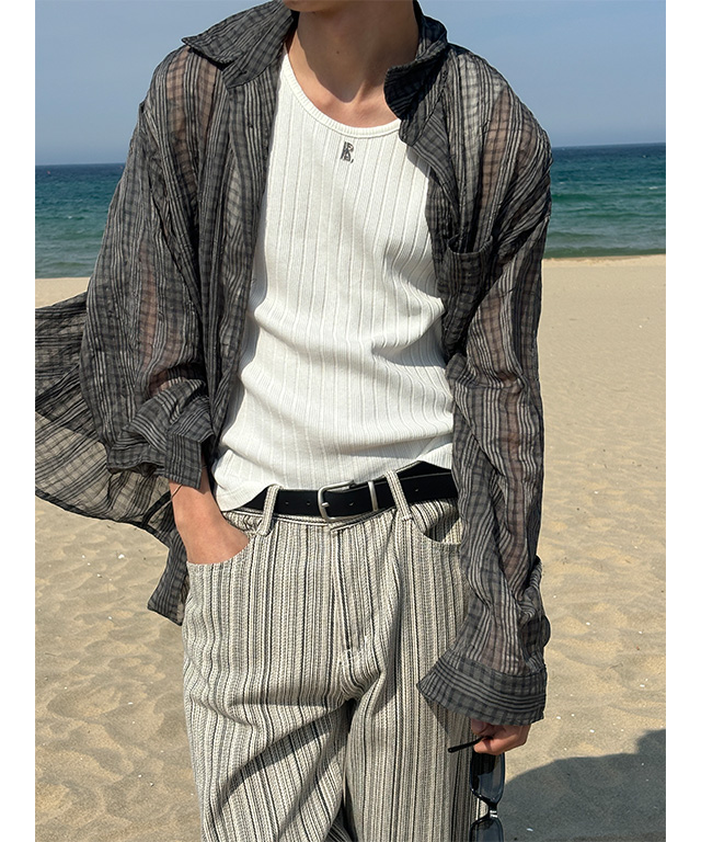 Unisex] Summer check linen shirts(2color) | ファッション通販サイト