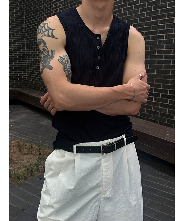 [S/S] Tod golgi muscle henry neck sleeveless(4color)