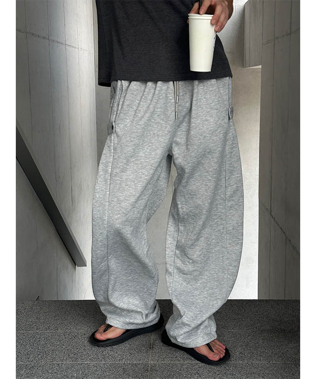 Unisex] Side strap tuck sweat pants(5color) | ファッション