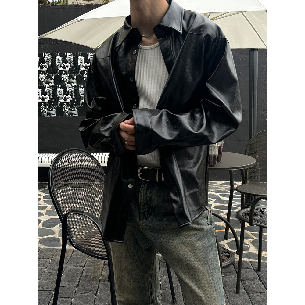 F/W] Western leather shirts jacket(2color) | ファッション通販
