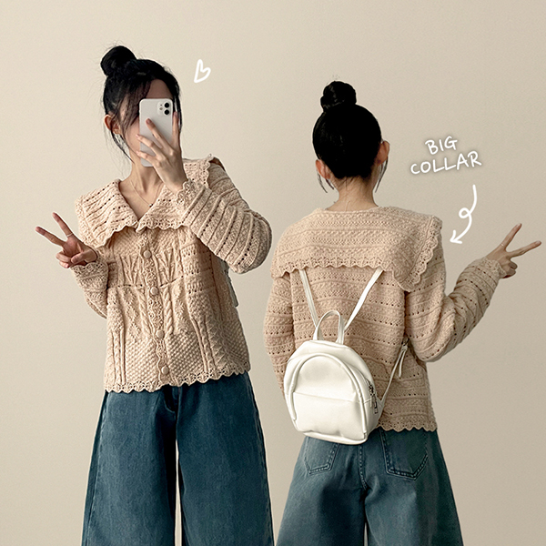 ラブリー柄ニットカーディガン | ファッション通販サイト NUGU