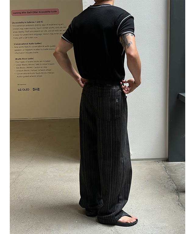 【COSYHARU】Muscle Fit Side Stitch Line Tee COSYHARU】Muscle fit side stitch ribbed sleeveless (COSYHARU
