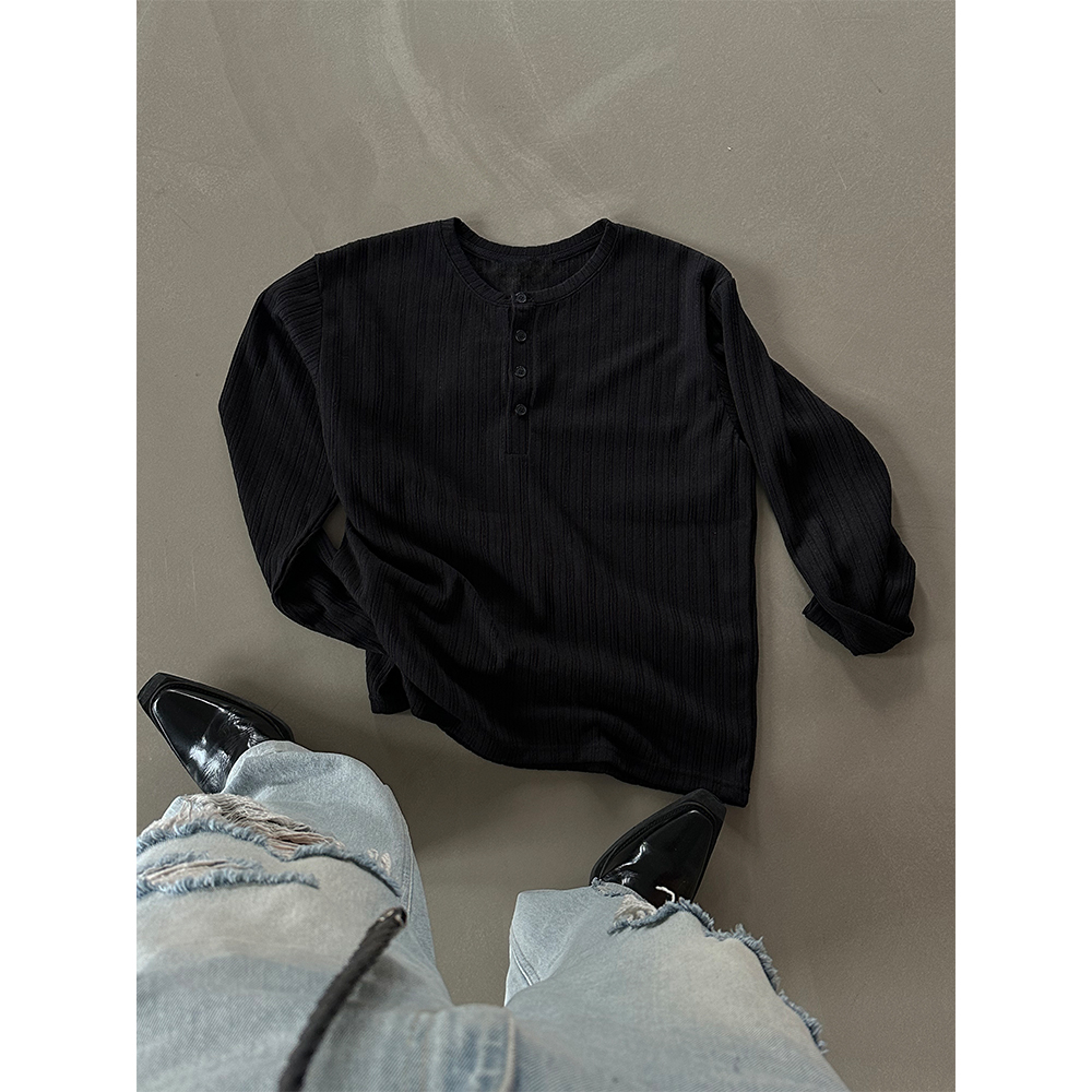 golgi henry neck long sleeves(4color) | ファッション通販