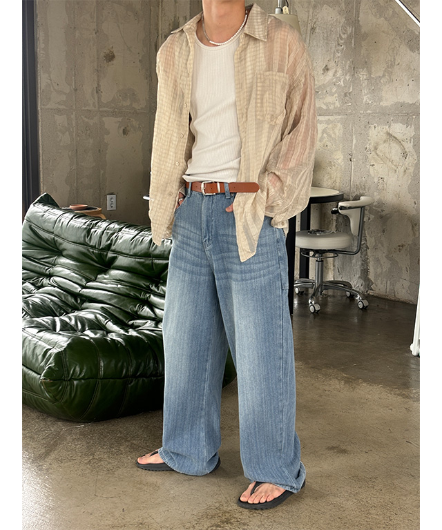 Unisex] Summer check linen shirts(2color) | ファッション通販サイト